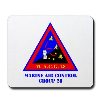 MACG28 - M01 - 03 - Marine Air Control Group 28 (MACG-28) with Text - Mousepad