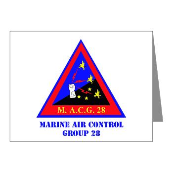 MACG28 - M01 - 02 - Marine Air Control Group 28 (MACG-28) with Text - Note Cards (Pk of 20)