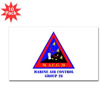 MACG28 - M01 - 01 - Marine Air Control Group 28 (MACG-28) with Text - Sticker (Rectangle 10 pk)