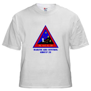 MAC28 - A01 - 04 - Marine Air Control Group 28 (MACG-28) with Text - White T-Shirt - Click Image to Close