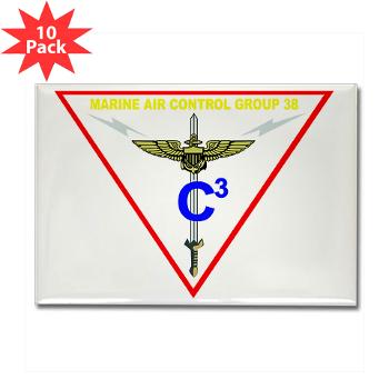 MACG38 - M01 - 01 - Marine Air Control Group 38 Rectangle Magnet (10 pack) - Click Image to Close