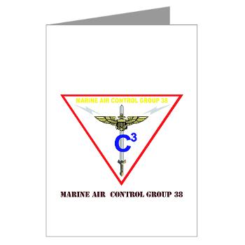 MACG38 - M01 - 02 - Marine Air Control Group 38 with Text Greeting Cards (Pk of 10)