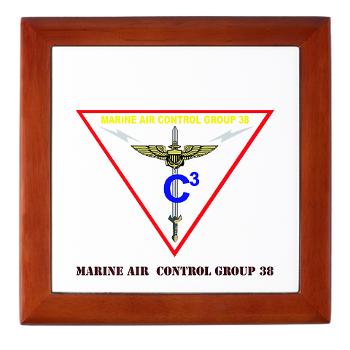 MACG38 - M01 - 03 - Marine Air Control Group 38 with Text Keepsake Box