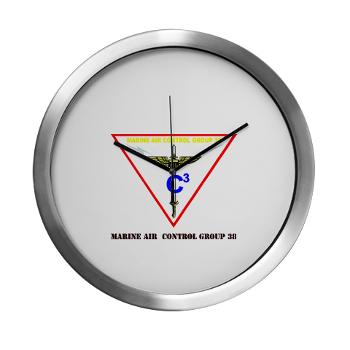 MACG38 - M01 - 03 - Marine Air Control Group 38 with Text Modern Wall Clock - Click Image to Close