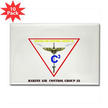 MACG38 - M01 - 01 - Marine Air Control Group 38 with Text Rectangle Magnet (10 pack)