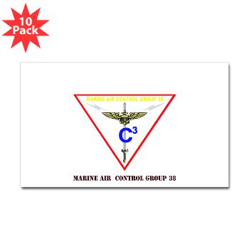 MACG38 - M01 - 01 - Marine Air Control Group 38 with Text Sticker (Rectangle 10 pk)