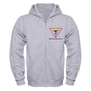 MACG38 - A01 - 03 - Marine Air Control Group 38 with Text Zip Hoodie - Click Image to Close
