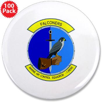 MACS1 - M01 - 01 - Marine Air Control Squadron 1 - 3.5" Button (100 pack) - Click Image to Close