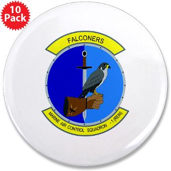 MACS1 - M01 - 01 - Marine Air Control Squadron 1 - 3.5" Button (10 pack) - Click Image to Close