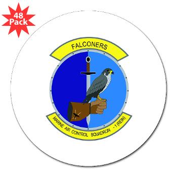 MACS1 - M01 - 01 - Marine Air Control Squadron 1 - 3" Lapel Sticker (48 pk)