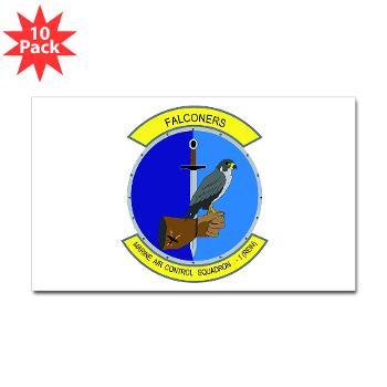 MACS1 - M01 - 01 - Marine Air Control Squadron 1 - Sticker (Rectangle 10 pk)