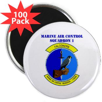 MACS1 - M01 - 01 - Marine Air Control Squadron 1 with Text - 2.25" Magnet (100 pack)