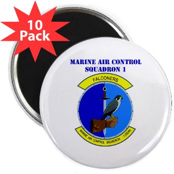 MACS1 - M01 - 01 - Marine Air Control Squadron 1 with Text - 2.25" Magnet (10 pack)