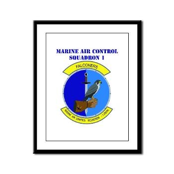 MACS1 - M01 - 02 - Marine Air Control Squadron 1 with Text - Framed Panel Print