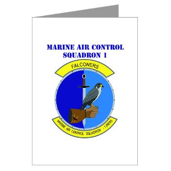 MACS1 - M01 - 02 - Marine Air Control Squadron 1 with Text - Greeting Cards (Pk of 10) - Click Image to Close