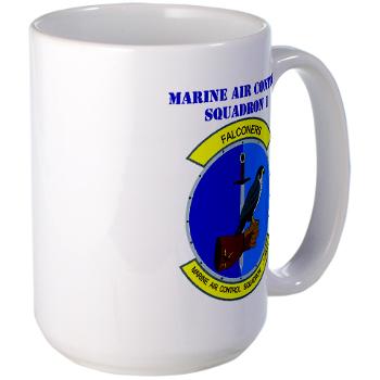 MACS1 - M01 - 03 - Marine Air Control Squadron 1 with Text - Large Mug - Click Image to Close