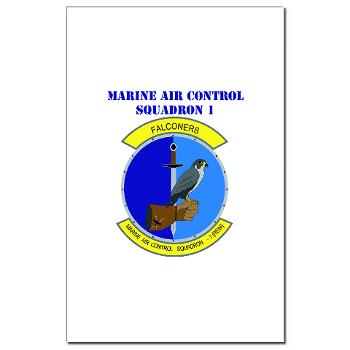 MACS1 - M01 - 02 - Marine Air Control Squadron 1 with Text - Mini Poster Print