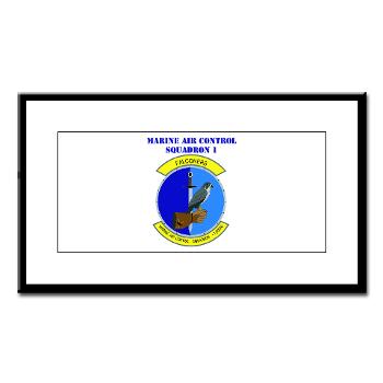 MACS1 - M01 - 02 - Marine Air Control Squadron 1 with Text - Small Framed Print