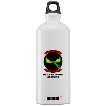 MACS2 - M01 - 03 - Marine Air Control Squadron 2 (MACS-2) with text Sigg Water Bottle 1.0L - Click Image to Close