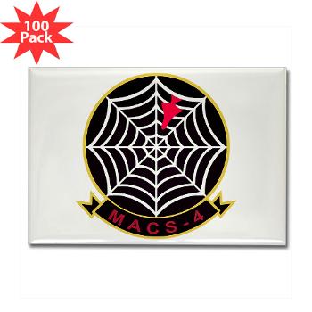 MACS4 - A01 - 01 - Marine Air Control Squadron 4 - Rectangle Magnet (100 pack) - Click Image to Close
