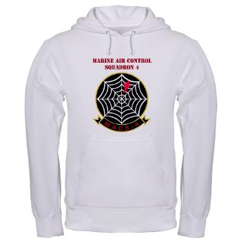 MACS4 - A01 - 01 - Marine Air Control Squadron 4 with Text - Hooded Sweatshirt