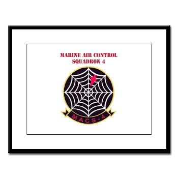 MACS4 - A01 - 01 - Marine Air Control Squadron 4 with Text - Large Framed Print - Click Image to Close