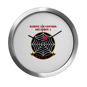 MACS4 - A01 - 01 - Marine Air Control Squadron 4 with Text - Modern Wall Clock - Click Image to Close