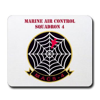 MACS4 - A01 - 01 - Marine Air Control Squadron 4 with Text - Mousepad