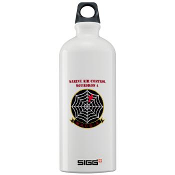 MACS4 - A01 - 01 - Marine Air Control Squadron 4 with Text - Sigg Water Bottle 1.0L