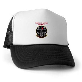MACS4 - A01 - 01 - Marine Air Control Squadron 4 with Text - Trucker Hat