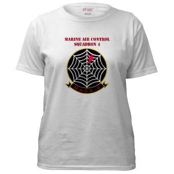MACS4 - A01 - 01 - Marine Air Control Squadron 4 with Text - Women's T-Shirt