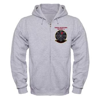MACS4 - A01 - 01 - Marine Air Control Squadron 4 with Text - Zip Hoodie