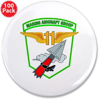 MAG11 - M01 - 01 - Marine Aircraft Group 11 - 3.5" Button (100 pack) - Click Image to Close