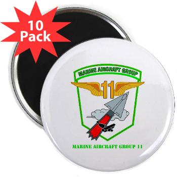 MAG11 - M01 - 01 - Marine Aircraft Group 11 with Text - 2.25" Magnet (10 pack) - Click Image to Close