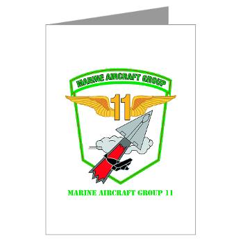 MAG11 - M01 - 02 - Marine Aircraft Group 11 with Text - Greeting Cards (Pk of 10)