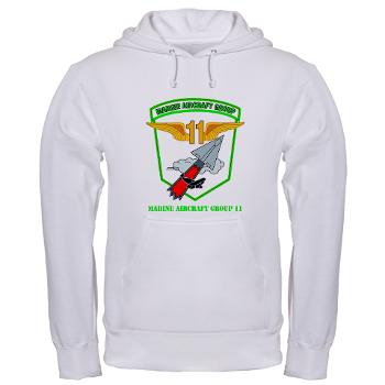 MAG11 - A01 - 03 - Marine Aircraft Group 11 with Text - Hooded Sweatshirt - Click Image to Close
