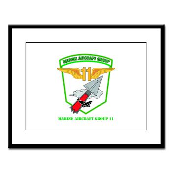 MAG11 - M01 - 02 - Marine Aircraft Group 11 with Text - Large Framed Print - Click Image to Close