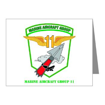 MAG11 - M01 - 02 - Marine Aircraft Group 11 with Text - Note Cards (Pk of 20)