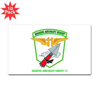 MAG11 - M01 - 01 - Marine Aircraft Group 11 with Text - Sticker (Rectangle 10 pk) - Click Image to Close