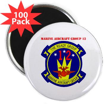 MAG12 - M01 - 01 - Marine Aircraft Group 12 with Text 2.25" Magnet (100 pack)
