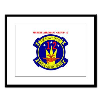 MAG12 - M01 - 02 - Marine Aircraft Group 12 with Text Large Framed Print