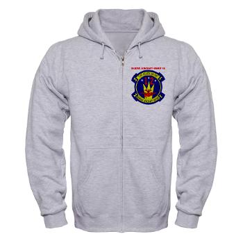 MAG12 - A01 - 03 - Marine Aircraft Group 12 with Text Zip Hoodie - Click Image to Close