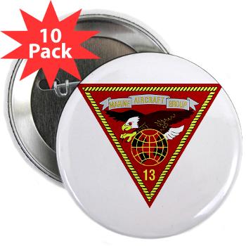 MAG13 - M01 - 01 - Marine Aircraft Group 13 2.25" Button (10 pack) - Click Image to Close