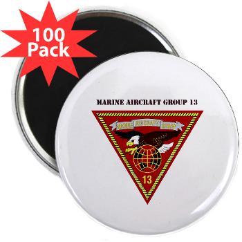 MAG13 - M01 - 01 - Marine Aircraft Group 13 with Text 2.25" Magnet (100 pack) - Click Image to Close
