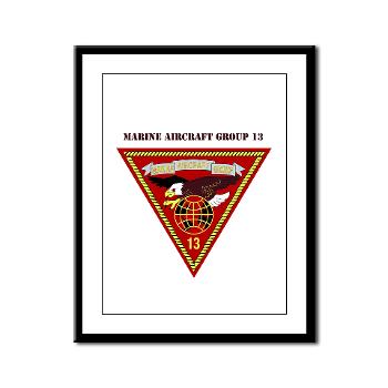 MAG13 - M01 - 02 - Marine Aircraft Group 13 with Text Framed Panel Print