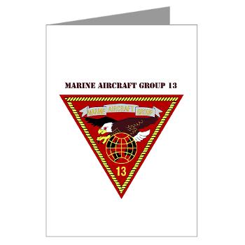 MAG13 - M01 - 02 - Marine Aircraft Group 13 with Text Greeting Cards (Pk of 20)