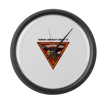 MAG13 - M01 - 03 - Marine Aircraft Group 13 with Text Large Wall Clock