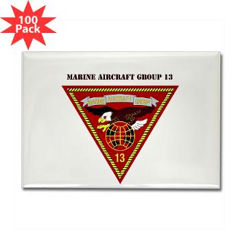MAG13 - M01 - 01 - Marine Aircraft Group 13 with Text Rectangle Magnet (100 pack)