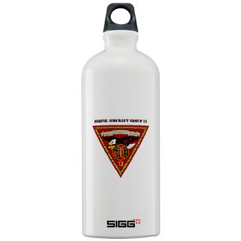 MAG13 - M01 - 03 - Marine Aircraft Group 13 with Text Sigg Water Bottle 1.0L