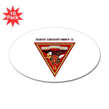MAG13 - M01 - 01 - Marine Aircraft Group 13 with Text Sticker (Oval 10 pk)